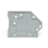 End plate snap-fit type 1.6 mm thick gray