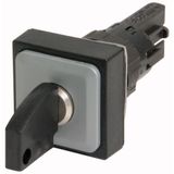 Key-operated actuator, 2 positions, black, maintained