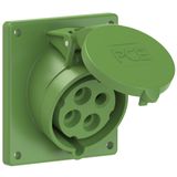 CEE-flanged socket sloping 125A 4p 11h IP67 TWIST