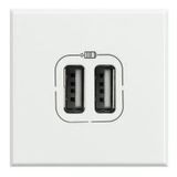 AXOLUTE - DOUBLE USB CHARGER WHITE