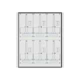 Meter box insert 2-rows, 6 meter boards / 18 Modul heights