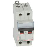 DX³6000 10kA high inlet and low outlet 2P screw circuit breaker 230V~ to 400V~ - 8A - curve C - 2 modules