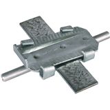 Wedge connector, St/tZn for concrete foundation for Rd 10mm / Fl -40x4