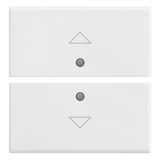 Two half-buttons 2M arrow symbol white