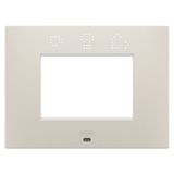 EGO SMART PLATE - IN PAINTED TECHNOPOLYMER - 3 MODULES - NATURAL BEIGE - CHORUSMART