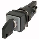 Key-operated actuator, 2 positions, white, momentary