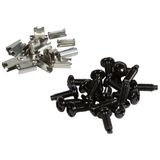 Set of 50 special screws and earthing claws for 19 inches racks