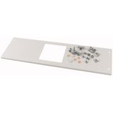 Front cover, +mounting kit, for NZM3, horizontal, 3p, HxW=200x600mm, grey
