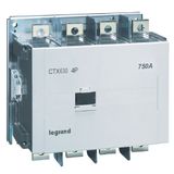 4-pole contactors CTX³ - with auxiliary contact - 750/630 A - 100-240 V~/=