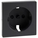 Central plate for SCHUKO socket-outlet insert, shutter, anthracite, System M