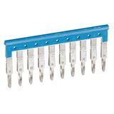 Bridging combs Viking 3 - equipotential - for 10 blocks with 6 mm pitch - blue