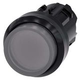 Illuminated pushbutton, 22 mm, round, plastic, clear, pushbutton, raised momentary 3SU1001-0BB70-0AA0-Z Y10