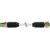 M12 male 0° / M12 female 0° A-cod. PUR 2x1.5 gy UL/CSA+drag ch. 1.5m