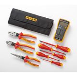 IB117KEUR Fluke 117 Electrician's Multimeter + Hand Tools Starter Kit (5 insulated screwdrivers and 3 insulated pliers)