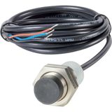 Proximity switch, E57P Performance Short Body Serie, 1 N/O, 3-wire, 10 – 48 V DC, M18 x 1 mm, Sn= 8 mm, Non-flush, PNP, Stainless steel, 2 m connectio