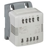 Control and safety transfo - 1 Ph - prim 230-400 Vﾱ / sec 24 V - 40 VA - spring