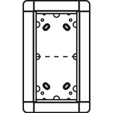 Flush-mounted frame 2 module places, silver