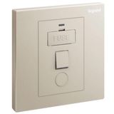 Galion 1 gang switched fused connection unit with led power indicator and cord outlet - 13A - champagne