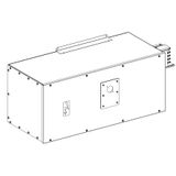Feed unit, Canalis KSA, 1000A, left mounting, with line protection, polarity 3L+N+PE, white RAL9001