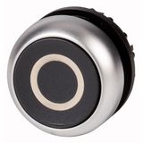 Pushbutton, RMQ-Titan, Flat, maintained, black, inscribed, Bezel: titanium