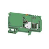 Supply terminal, 10 mm², 800 V, 57 A, green, Colour of operational ele