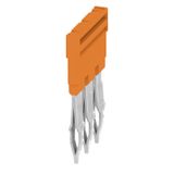 Cross connection ZQV 4N/3, W-Series, for the terminals, No. of poles: 3, Orange, Weidmuller