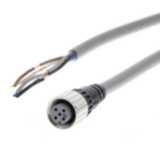 Sensor cable, M12 straight socket (female), 5-poles, A coded, PVC stan