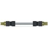 pre-assembled connecting cable Eca Socket/open-ended dark gray