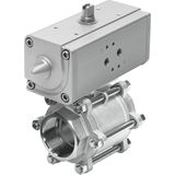 VZBA-3"-GG-63-T-22-F0710-V4V4T-PP180-R-90-C Ball valve actuator unit