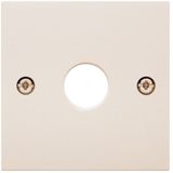 Centre plate for aerial socket 1-hole, S.1, white glossy