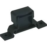 Rail support, plastic, black, for busbars 18x3 mm