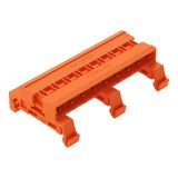 Double pin header DIN-35 rail mounting 9-pole orange