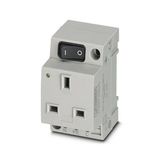 Socket outlet for distribution board Phoenix Contact EO-G/UT/SH/LED/S 250V 13A AC