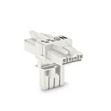 T-distribution connector 4-pole Cod. A white