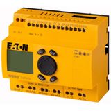 Safety relay, 24 V DC, 14DI, 4DO relays, display, easyNet