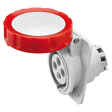 10° ANGLED FLUSH-MOUNTING SOCKET-OUTLET HP - IP66/IP67 - 3P+E 32A 440-460V 60HZ - RED - 11H - SCREW WIRING