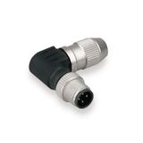 Round plug (field customisable), pin, 90&deg;, Insulation displacement
