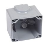 Surface mounting box for one P17 Tempra interlocked switched socket with small flange 16 A