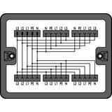 Distribution box Three-phase current (400 V) 1 input black