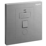 Galion - 1 gang switched fused connection unit with led power indicator and cord outlet - 13A - Dark Silver