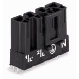 Plug for PCBs straight 4-pole gray