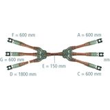 Five-pole earthing and short-circuiting cable 95mm² with crimped cable