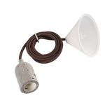 Lamp Holder - E27 - Concrete - Brown