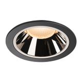 NUMINOS® DL XL, Indoor LED recessed ceiling light black/chrome 2700K 40°