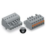 2231-121/008-000 1-conductor female connector; push-button; Push-in CAGE CLAMP®