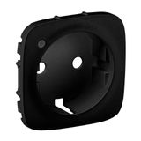 Cover plate Valena Allure - 2P+E socket - with indicator -German standard -black