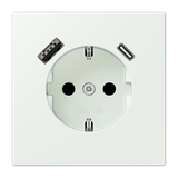 SCHUKO socket with USB charger LC32024 LC1520-15CA210