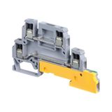 D4/6,A,LLP, SCREW CLAMP, TERMINAL BLOCK, INSTALLATION, GREY, GREEN, YELLOW, 6MM SPACING