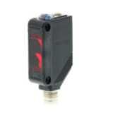 Photoelectric sensor, rectangular housing, red LED, retro-reflective,