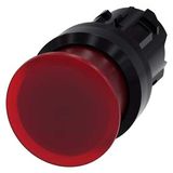 Illuminated mushroom pushbutton, 22 mm, round, plastic, red, 30 mm, 3SU1001-1AD20-0AA0-Z X90